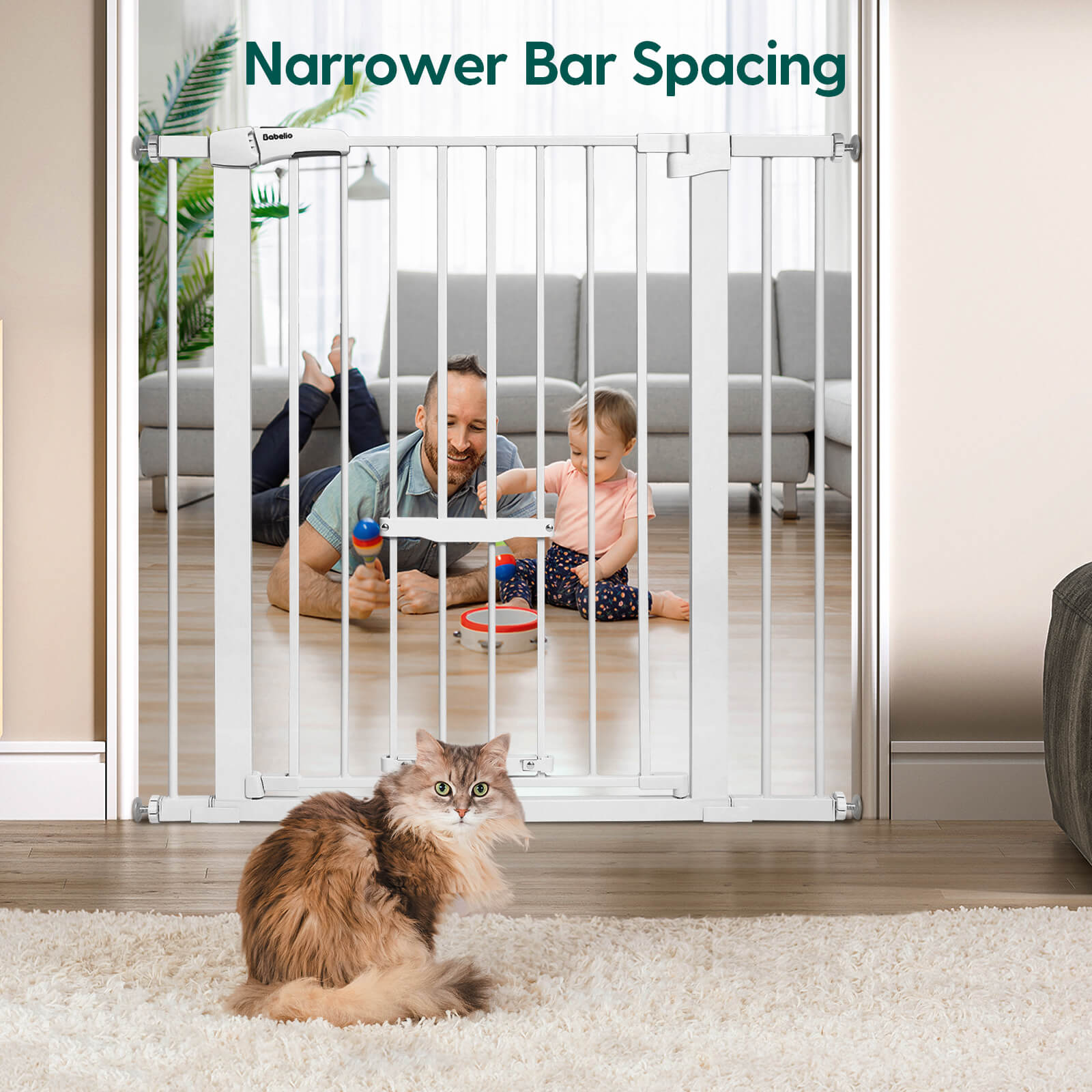 Babelio 29 40 Wide 36 Tall Baby and Pet Safety Gate with Cat Door