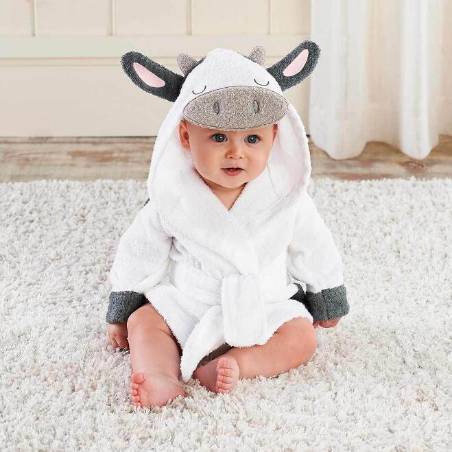 Tiny Cuddling Cartoon Cute Animal Modeling Baby Bath Towels | Baby Bathrobes Cotton Children's Bathrobes Baby Hooded