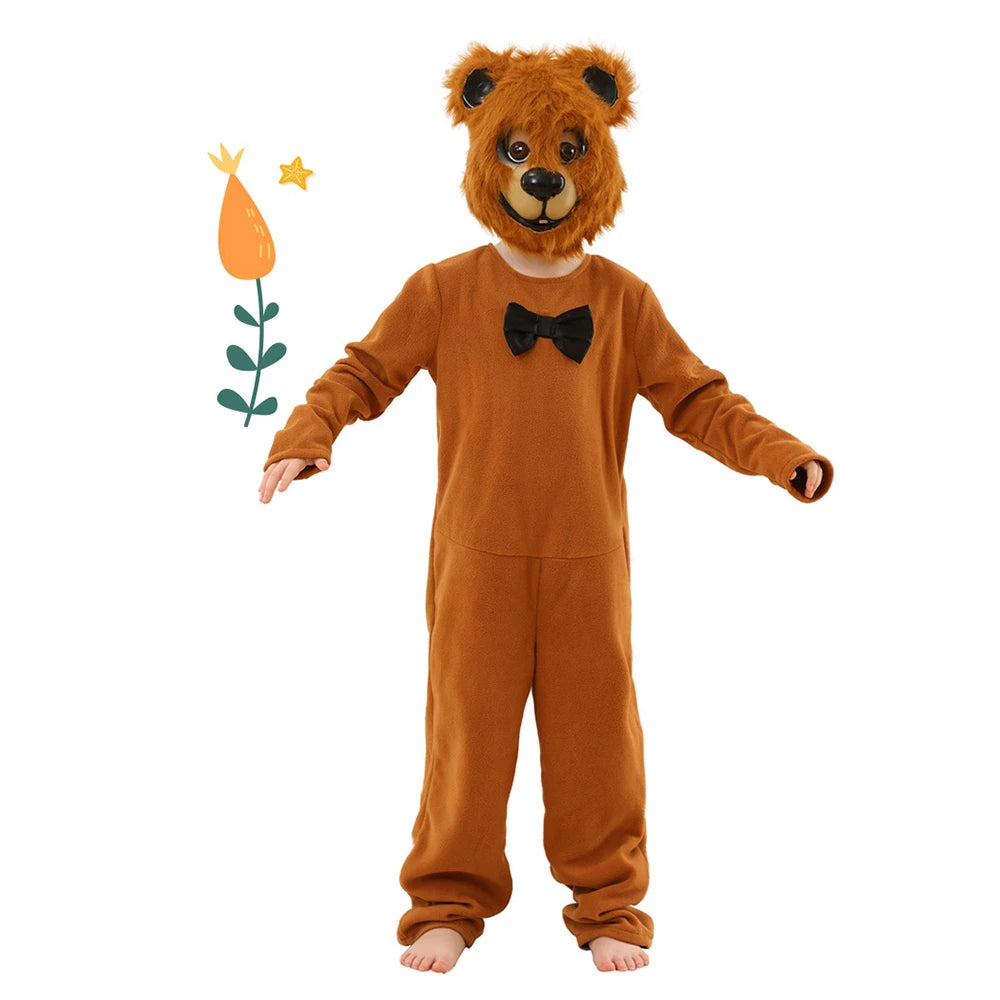 Tiny Cuddling Family Brown Bear Party Costume for Kids & Dogs | 2024 Halloween Costume