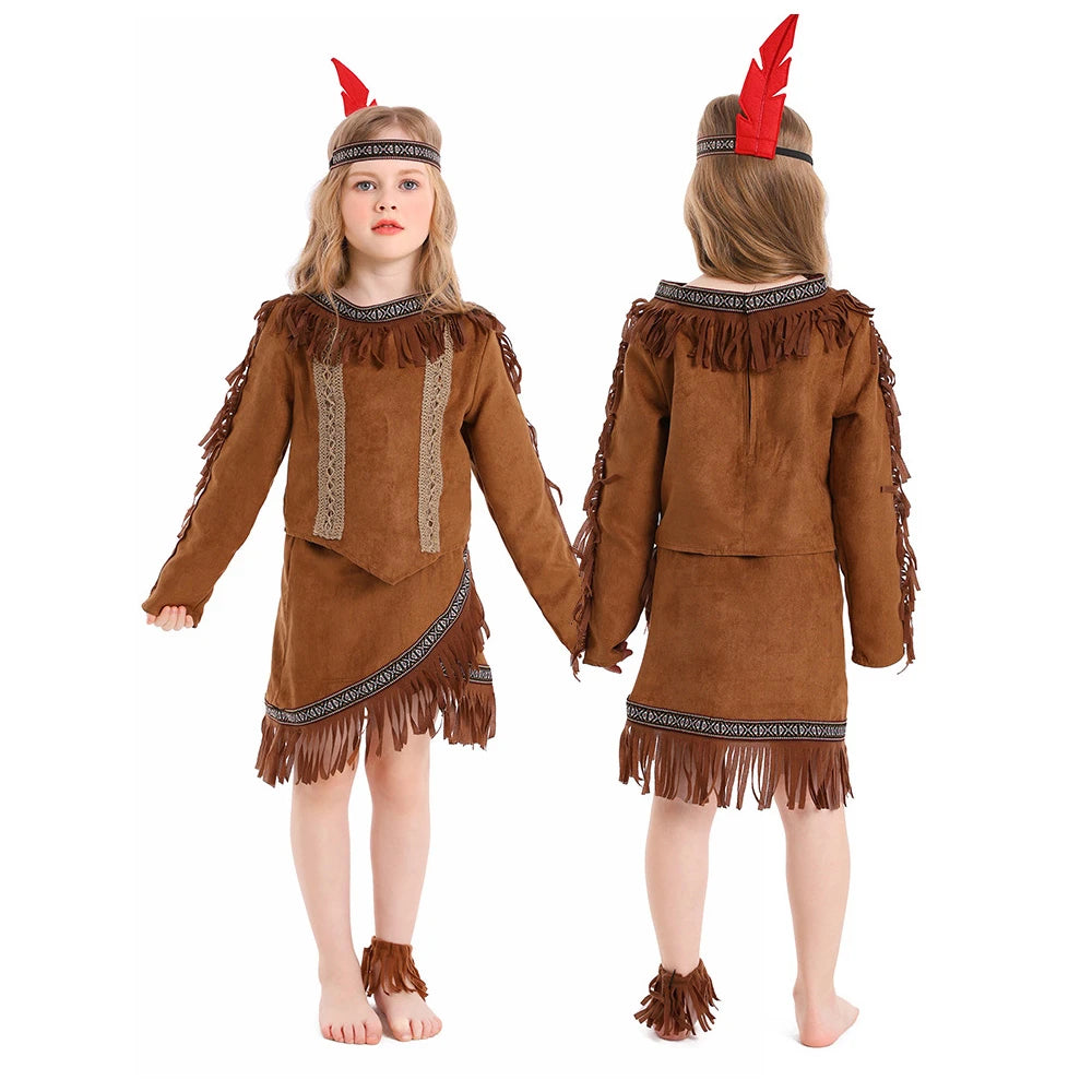 Tiny Cuddling Native American Chief Costume for Girls | 2024 Halloween Costume