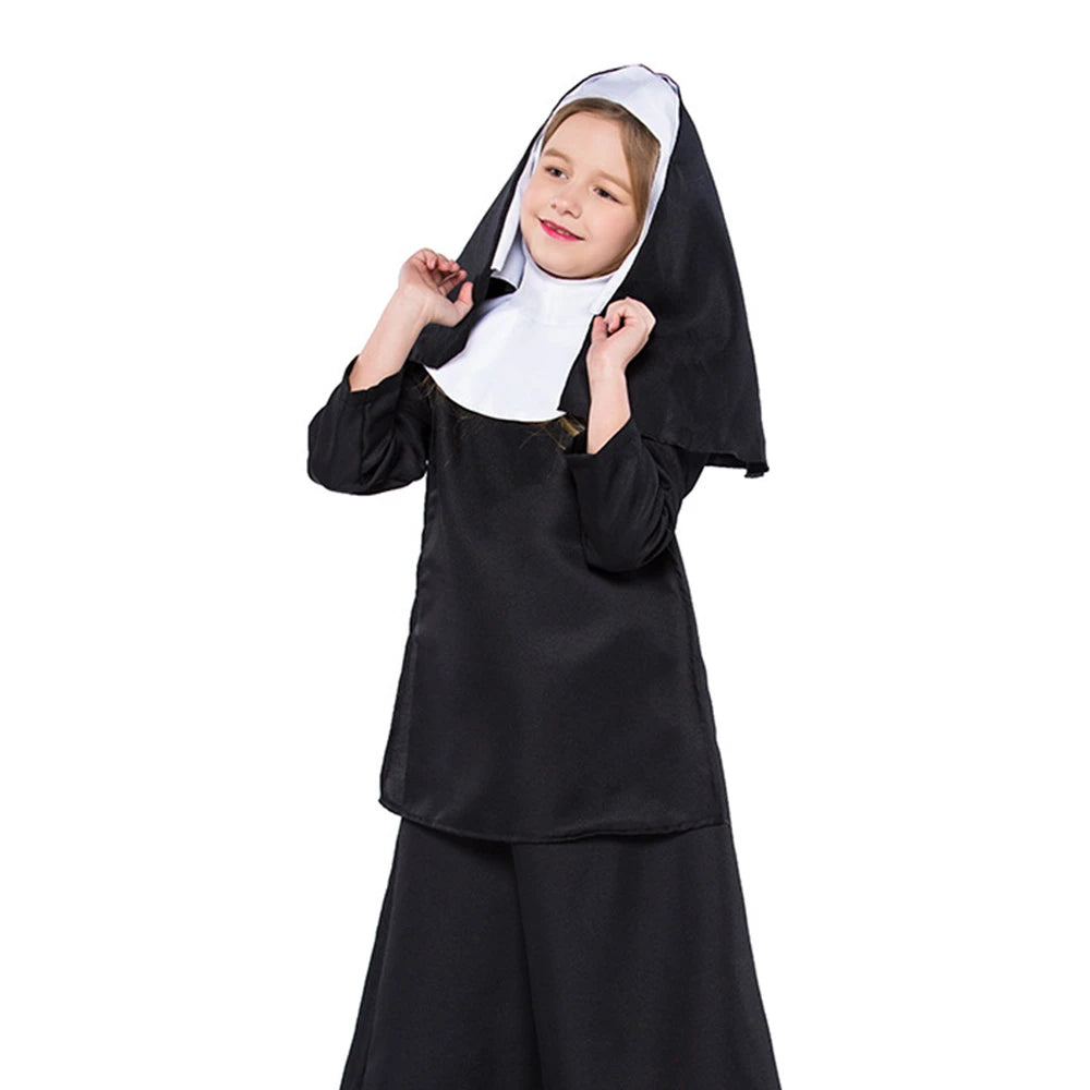 Tiny Cuddling Black Nun Costume for Kids | 2024 Halloween Costume