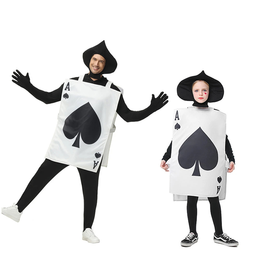 Tiny Cuddling Playing Card Hearts Spade A Family Matching Costume | 2024 Halloween Costume