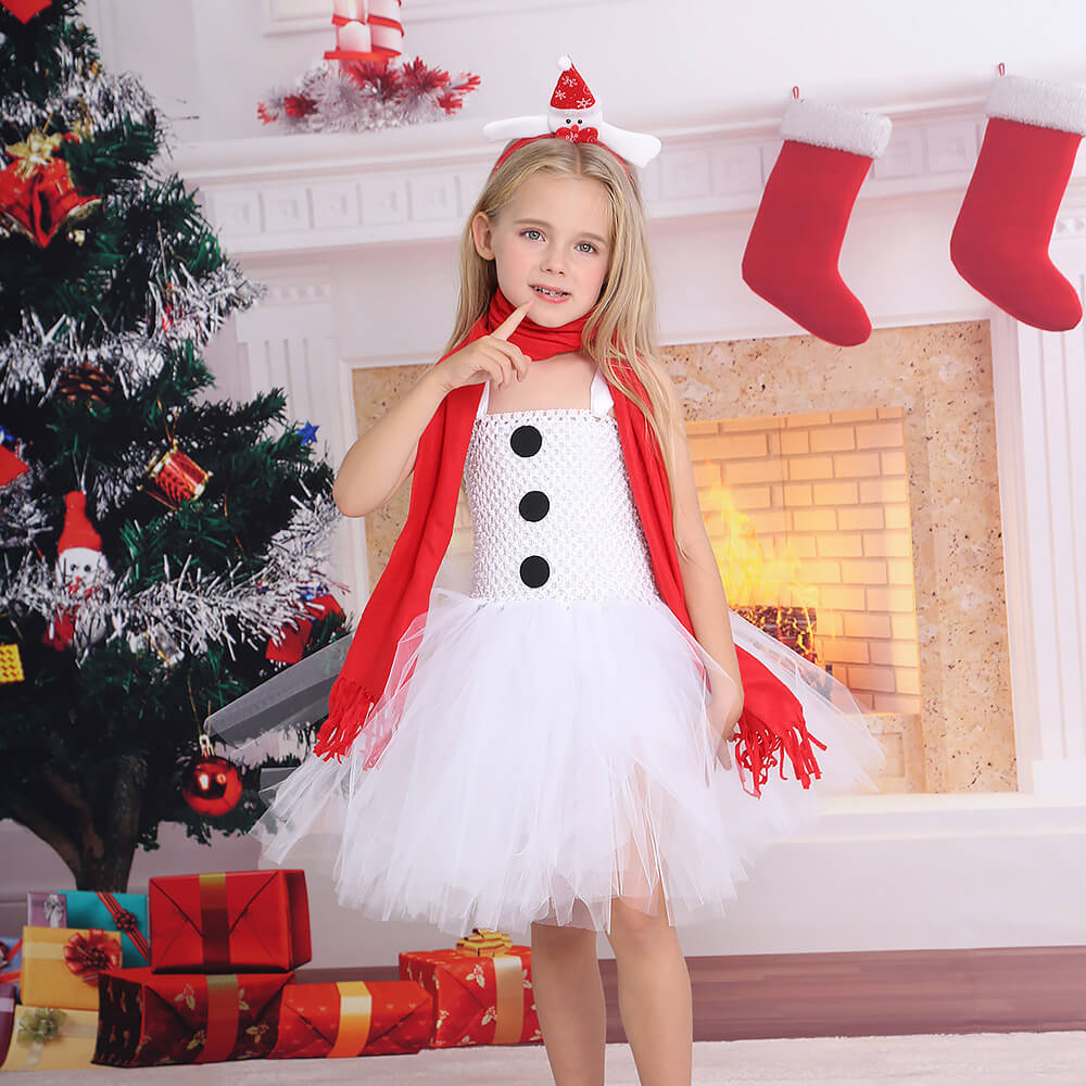 Girls white clearance christmas dress