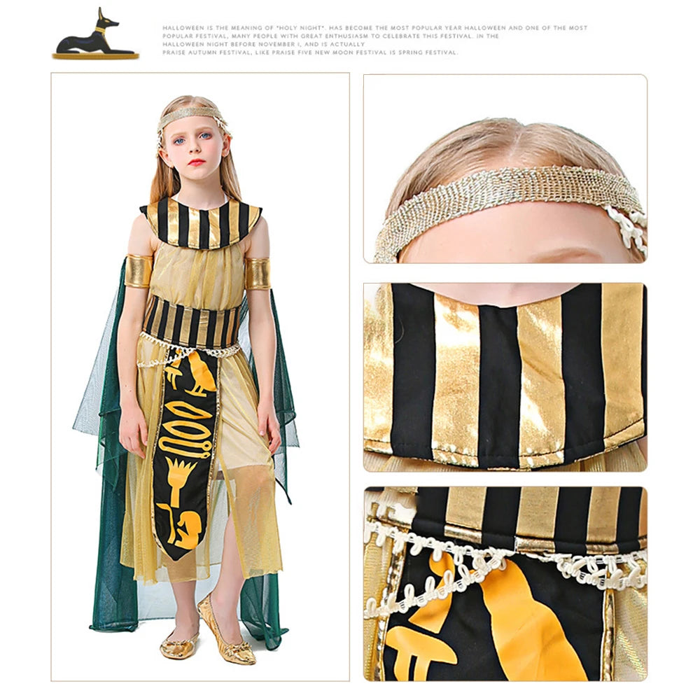 Tiny Cuddling Egyptian Pharaoh Costume for Girls | 2024 Halloween Costume