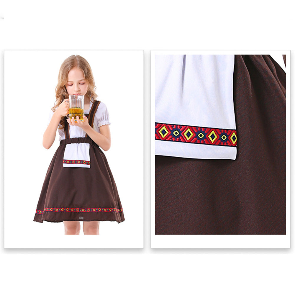 Tiny Cuddling German Bavarian Traditional Folk Festival Dress for Girls