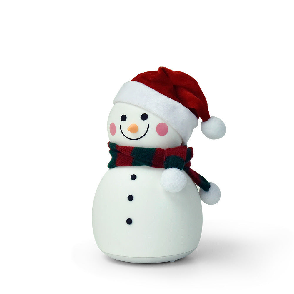 LulliNini Christmas Snowman Music Night Light | Cute Silicone Small Night Baby Toy Lamp Christmas Gift