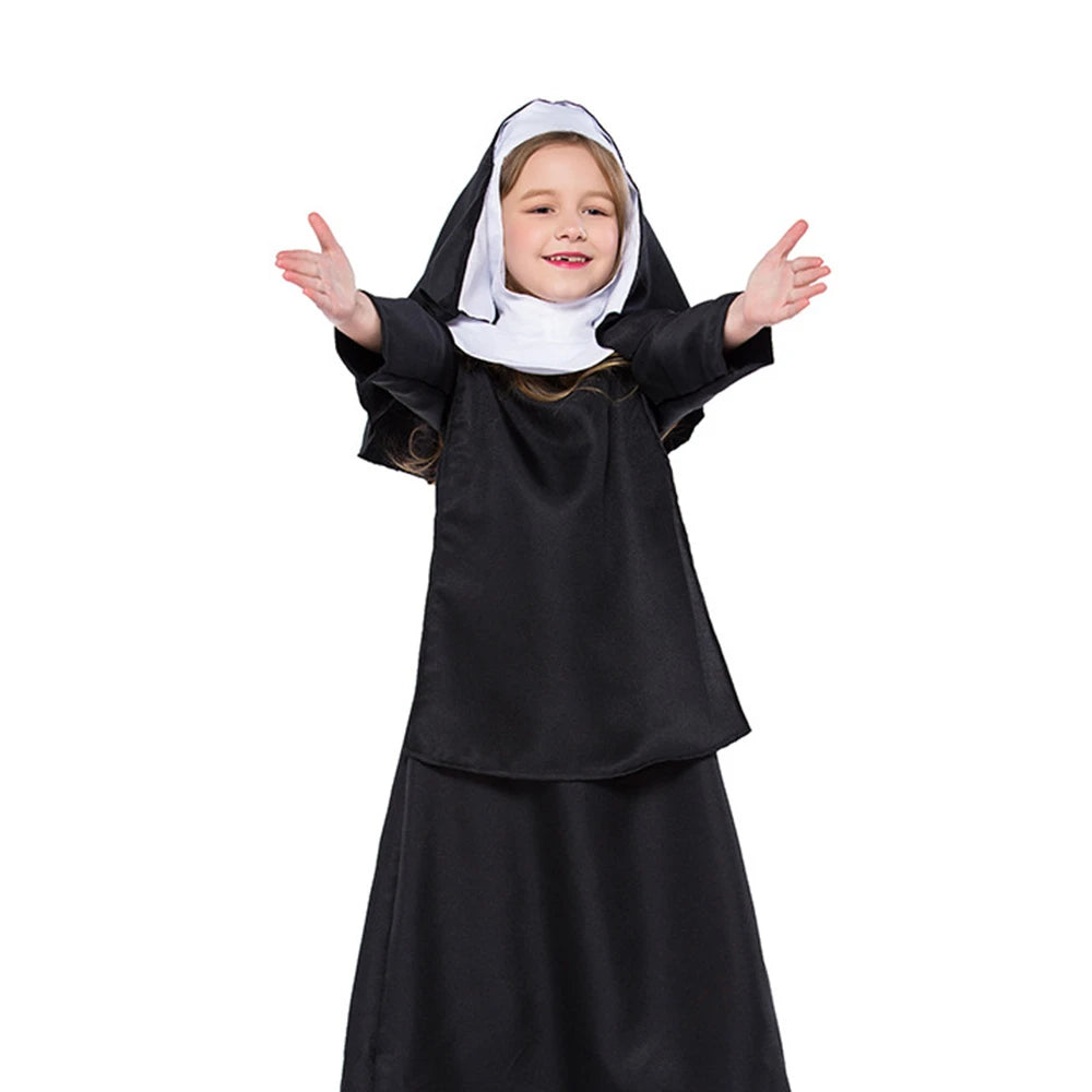 Tiny Cuddling Black Nun Costume for Kids | 2024 Halloween Costume