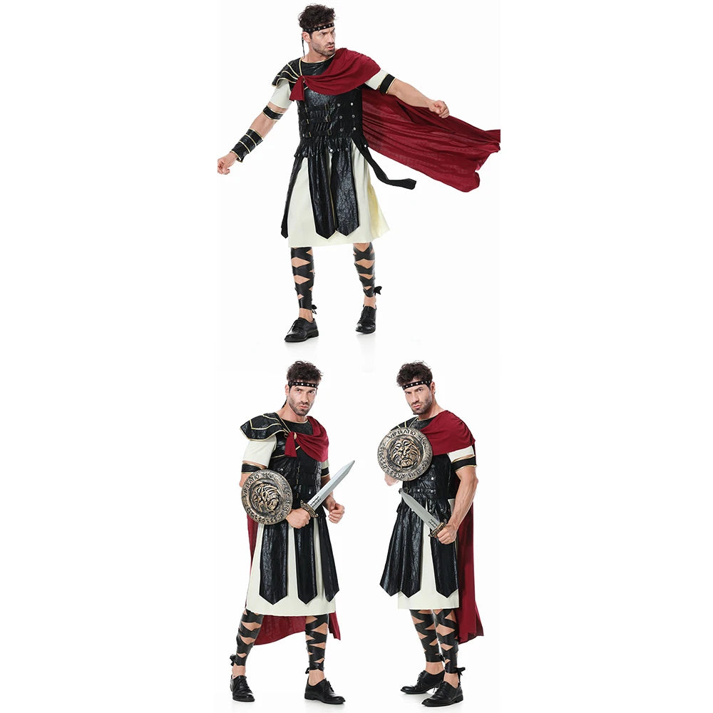 Tiny Cuddling Roman Gladiator Family Matching Costume | 2024 Halloween Costume