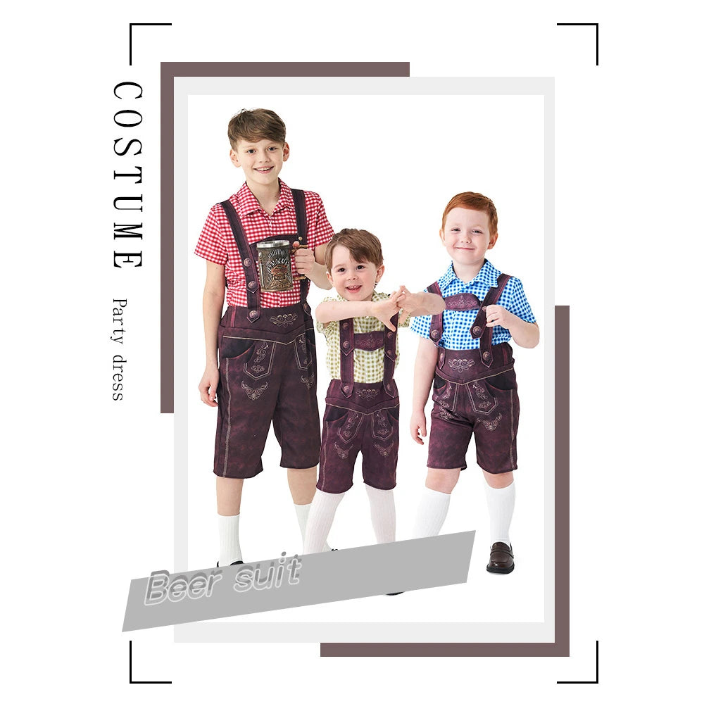 Tiny Cuddling Cute Plaid Suspender Performance Outfit (Multiple Colors) | 2024 Halloween Costume