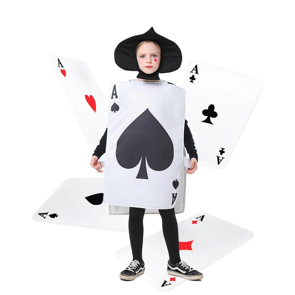 Tiny Cuddling Playing Card Hearts Spade A Family Matching Costume | 2024 Halloween Costume