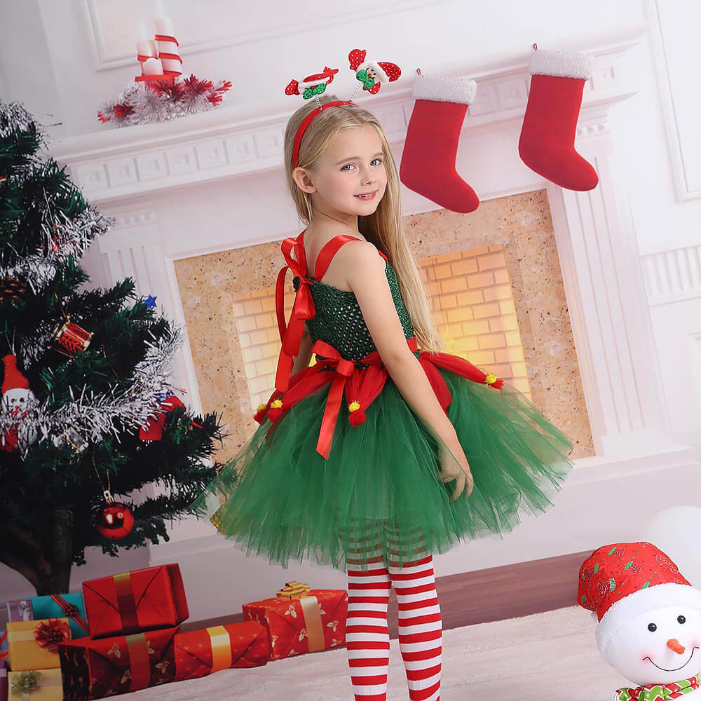 Green outfit for christmas party best sale