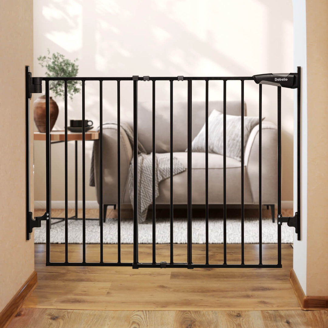 Babelio 27-45'' Adjustable Baby Gate | 2-in-1 Large Walk-Thru | Boundless