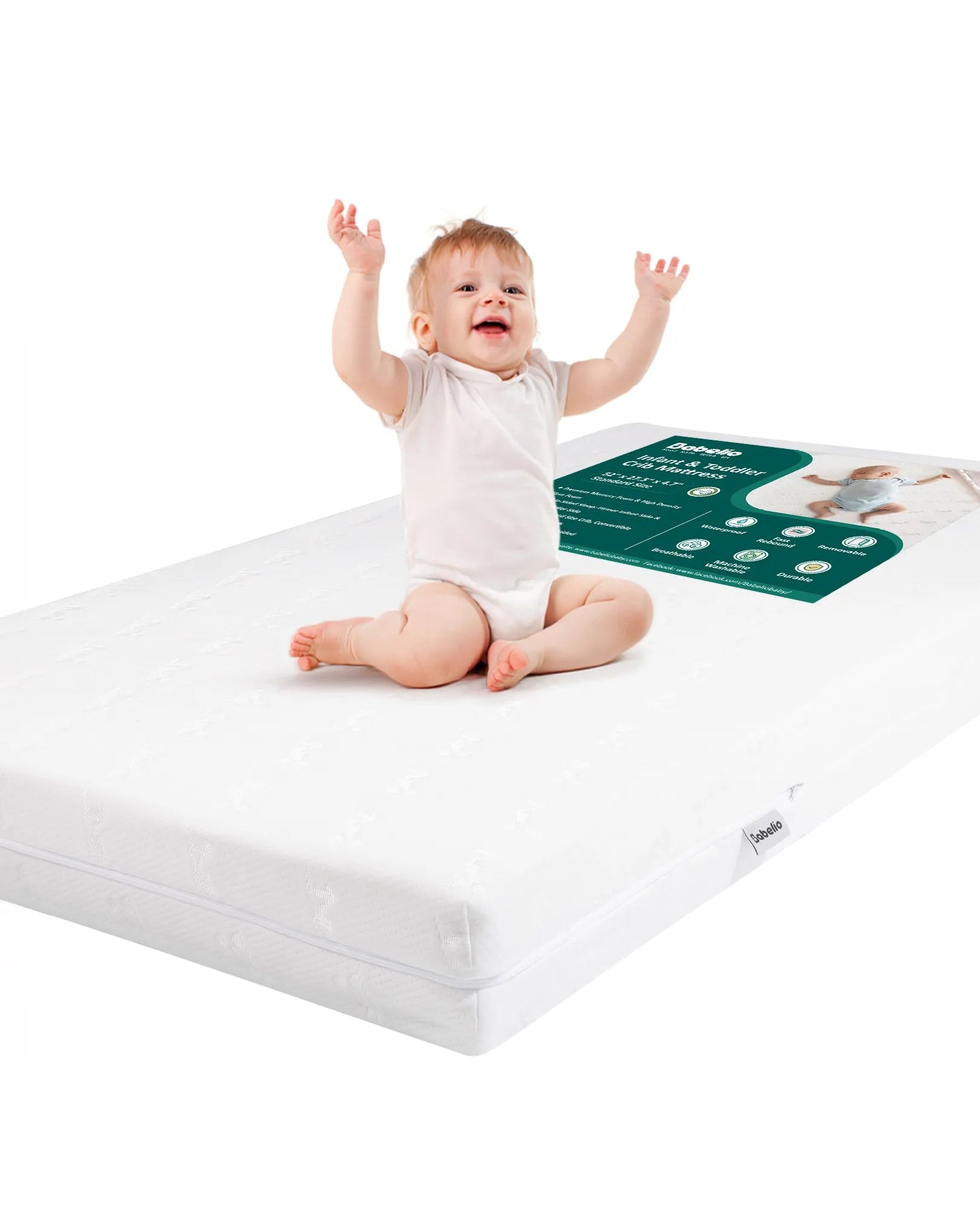 Cloud 1 | Dual-Sided Breathable Crib & Toddler Mattress Memory Foam