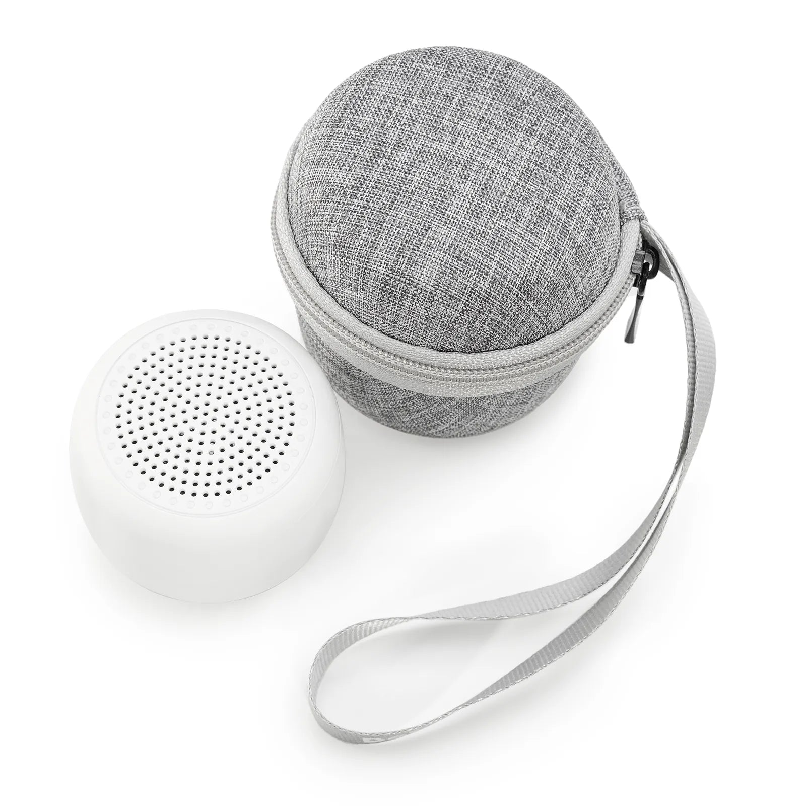 Babelio white noise machine with gray carrying case, portable baby sleep aid