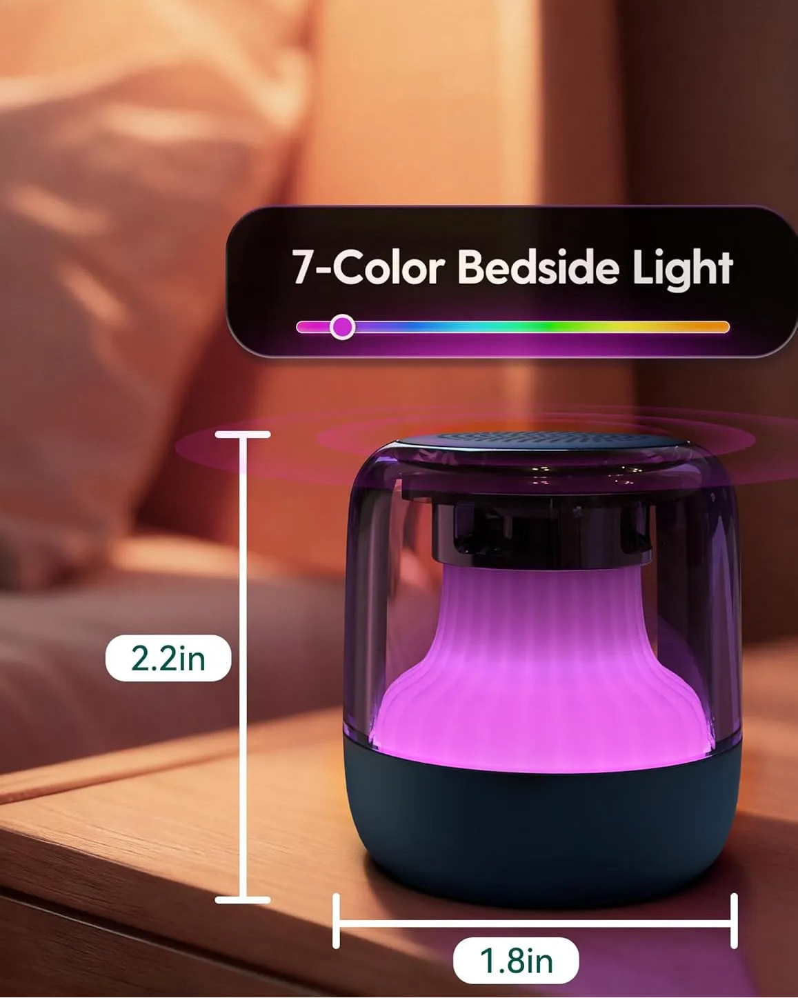 Pocket Glow White Noise Sound Machine LED Night Light & Relaxing Audio | Babelio