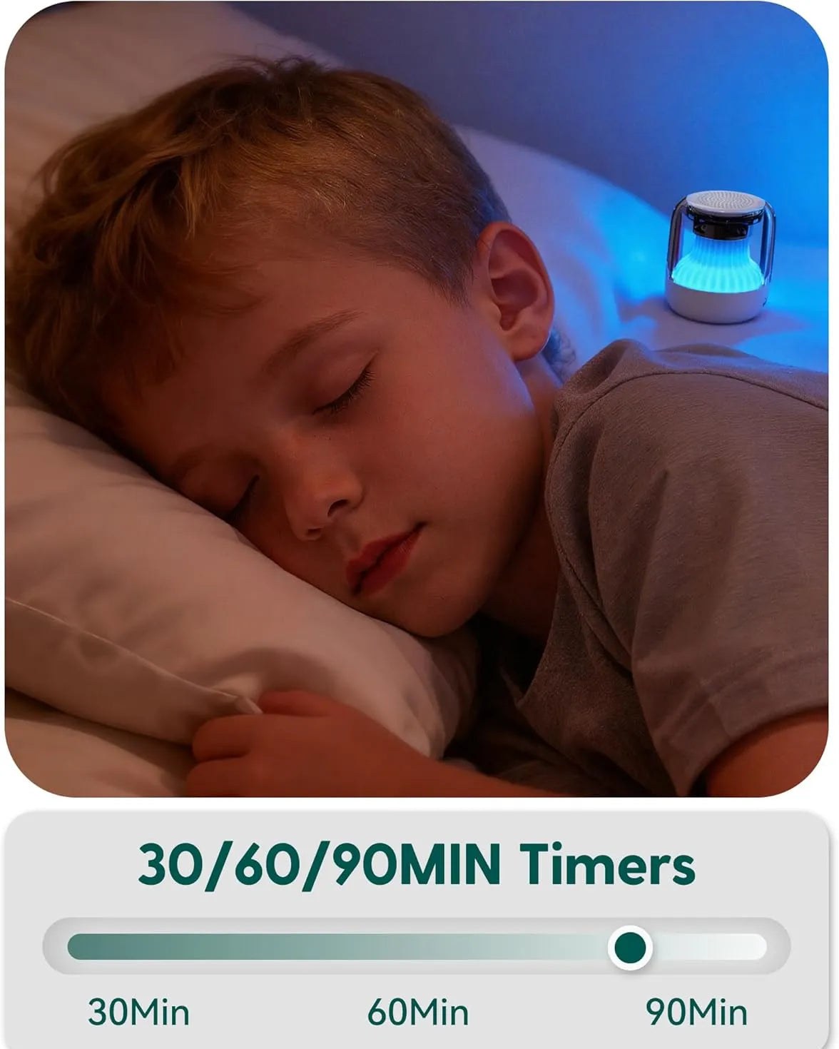 Pocket Glow White Noise Sound Machine LED Night Light & Relaxing Audio | Babelio