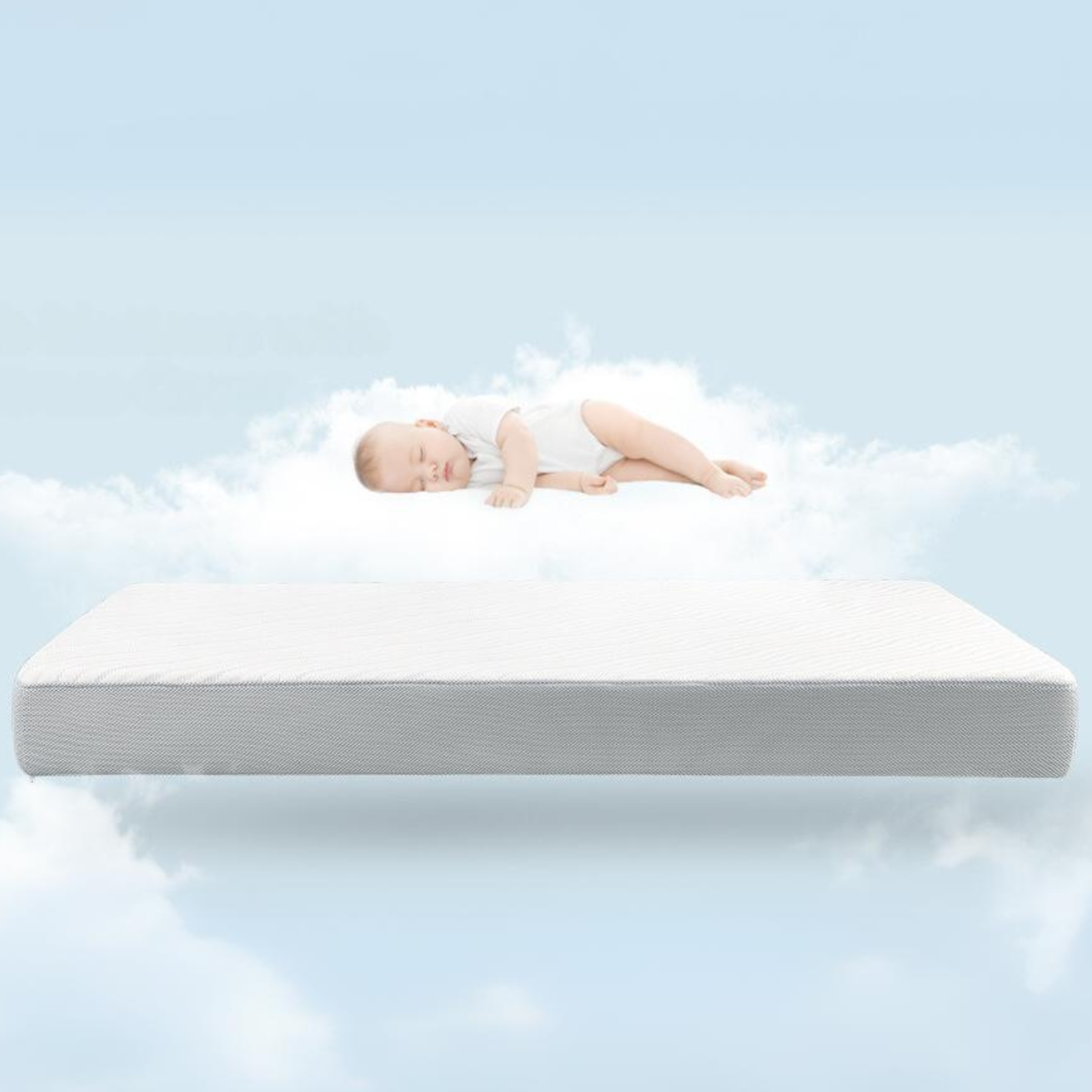 Babelio Cloud 4 USDA BioPreferred Crib and Toddler Mattress with Soybean Fiber Mattress Cover, 52"x27"x5"