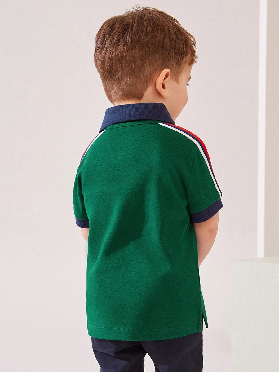 Tiny Cuddling Boys' Summer Green Polo Shirt 鈥?Spring/Summer