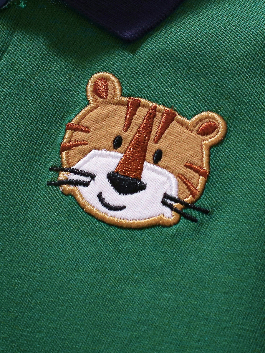 Tiny Cuddling Boys' Summer Green Polo Shirt 鈥?Spring/Summer