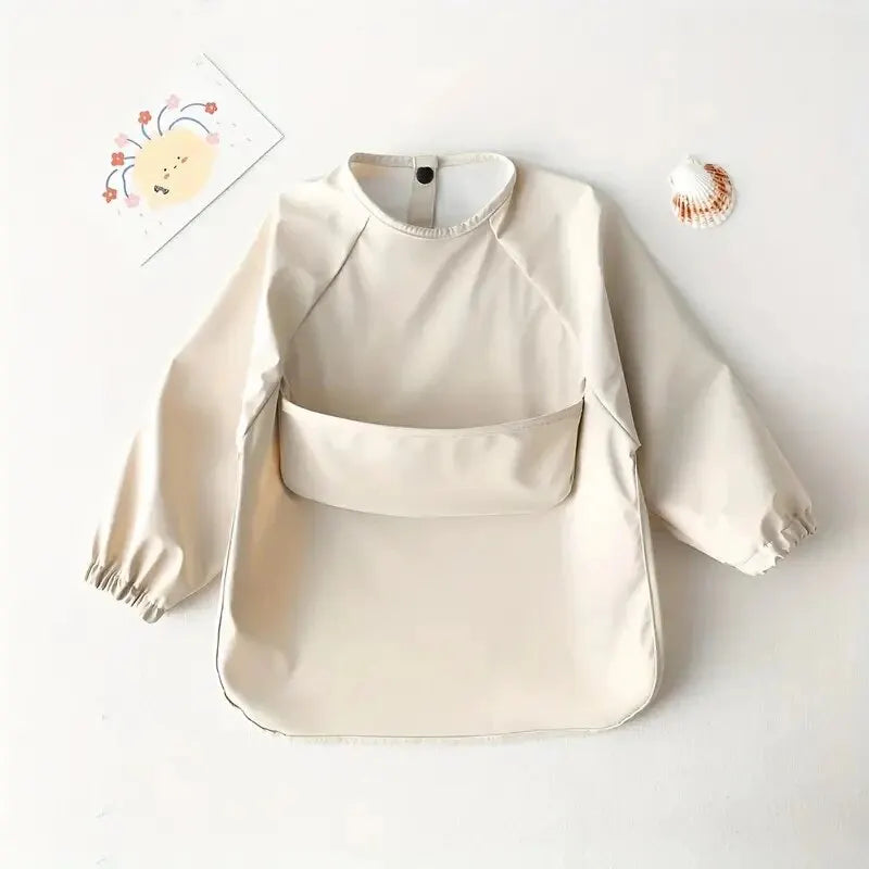 Babelio Long-Sleeve Smock | Baby Bib Waterproof Full Coverage