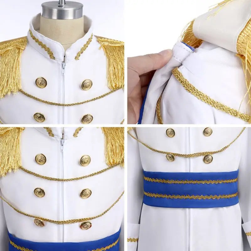 Boys Royal Prince Costume — Medieval King Outfit with Crown, Cape & Full Accessories Set