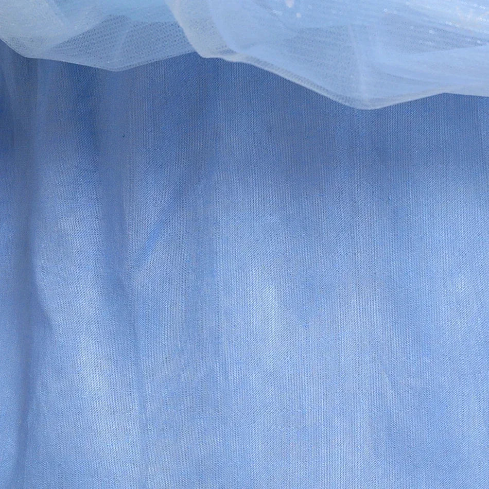Cinderella Princess Dress for Girls — Blue Ball Gown with Puff Sleeves & Sequin Details