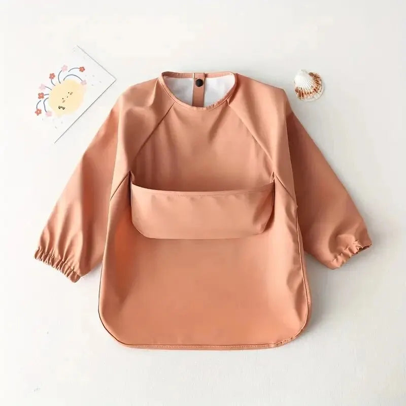 Babelio Long-Sleeve Smock | Baby Bib Waterproof Full Coverage