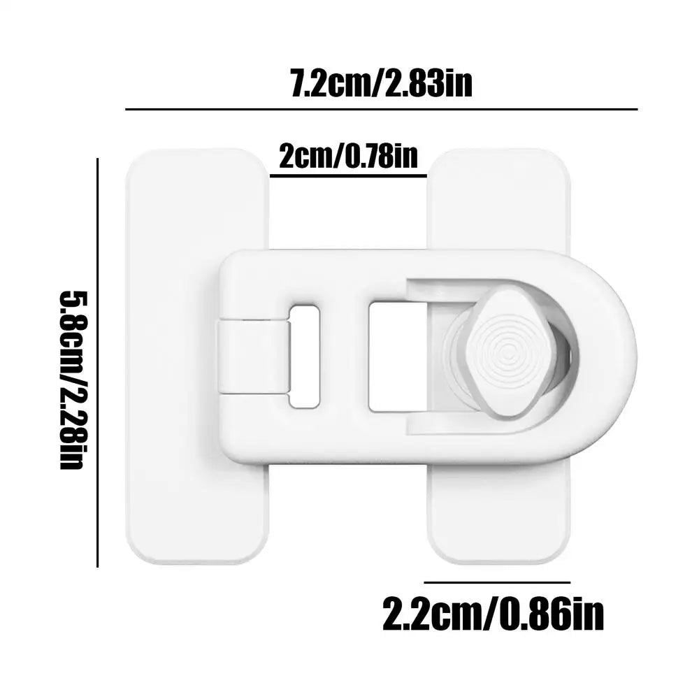 Keyless Refrigerator Safety Lock | Compact No-Strap Childproof Design