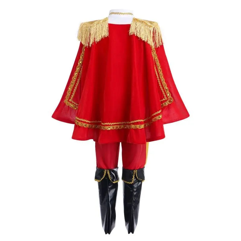 Boys Royal Prince Costume — Medieval King Outfit with Crown, Cape & Full Accessories Set