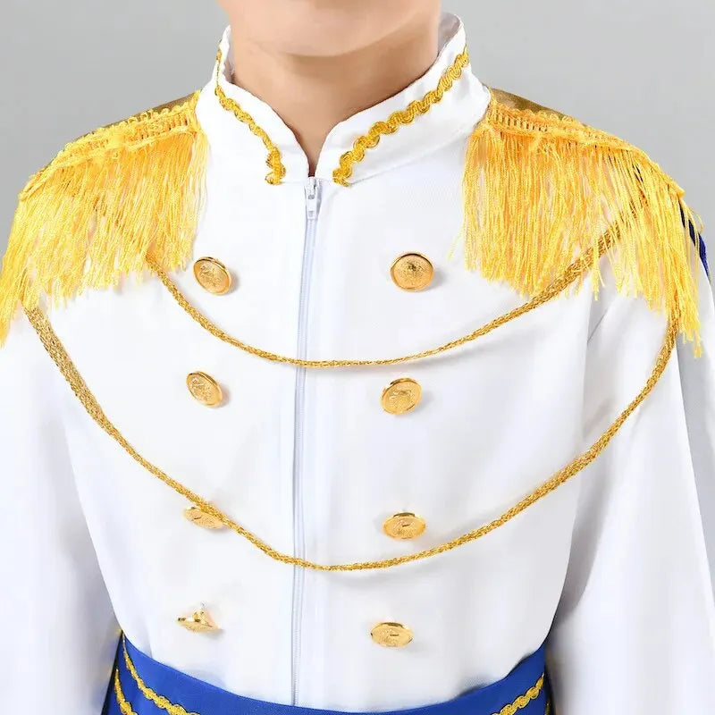 Boys Royal Prince Costume — Medieval King Outfit with Crown, Cape & Full Accessories Set