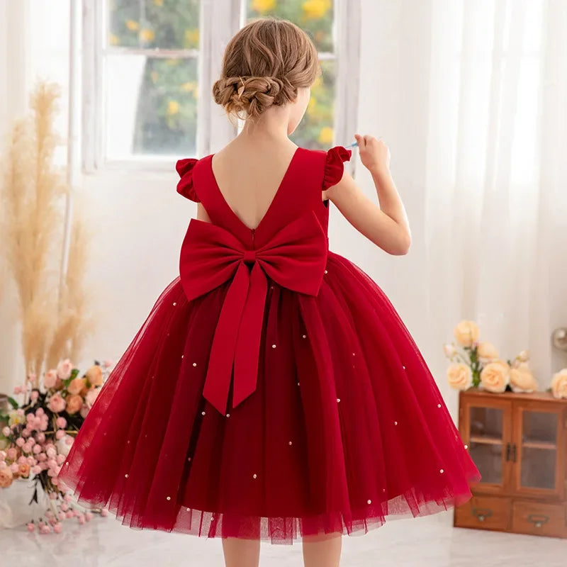 Tiny Cuddling Girls Boho Flower Girl Dress| Perfect for Party, Birthday, Special Occasion