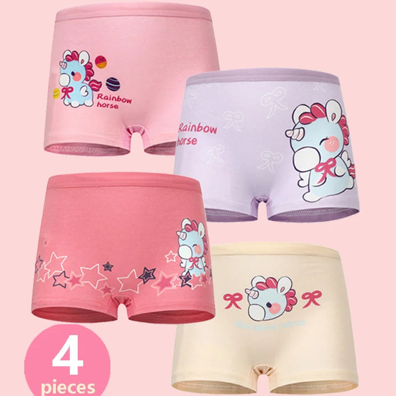 Babelio  Girls Panties Cotton Soft Pretty Cartoon Unicorn Child Underwear for Girls Kids Boxer Breathable