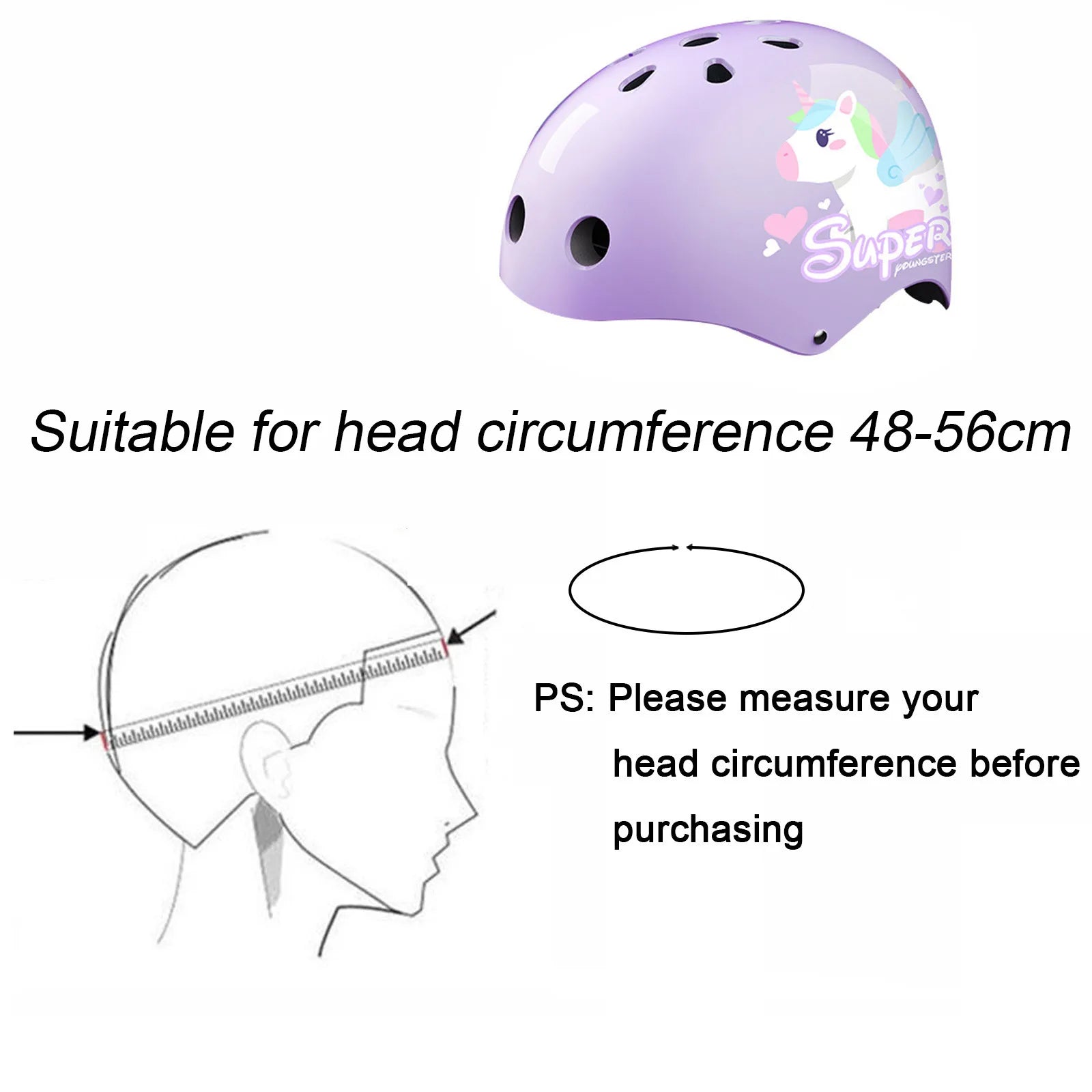 LulliNini Helmet Elbow and Knee Protection Equipment 7pcs/Set (2-14Y)