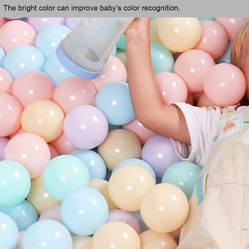 LulliNini Marine Ball Soft Water Pool Ocean Wave Ball Baby Plastic Balls Outdoor Ball Ball Pits Toy Macaron Ocean Ball