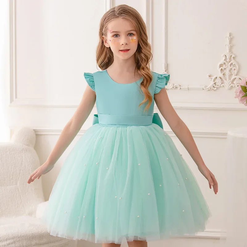 Tiny Cuddling Girls Boho Flower Girl Dress| Perfect for Party, Birthday, Special Occasion