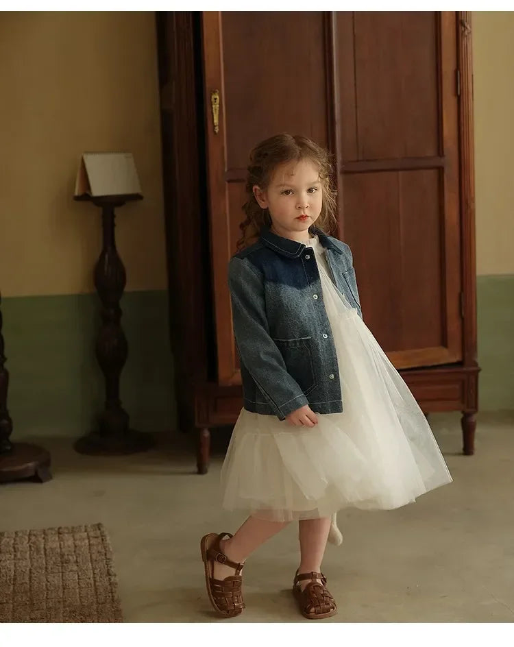 Lace Tutu Party Dress for Girls — Soft Tulle, Sleeveless, Twirl-Ready