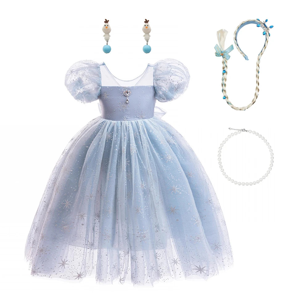 Frozen Princess Elsa Costume Dress for Girls | Party & Halloween Costumes
