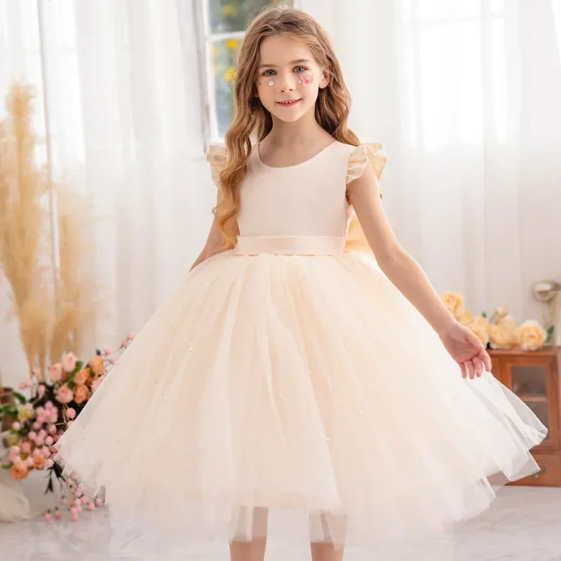 Tiny Cuddling Girls Boho Flower Girl Dress| Perfect for Party, Birthday, Special Occasion