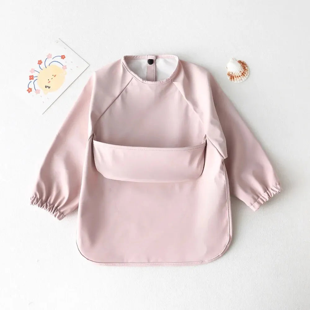Babelio Long-Sleeve Smock | Baby Bib Waterproof Full Coverage