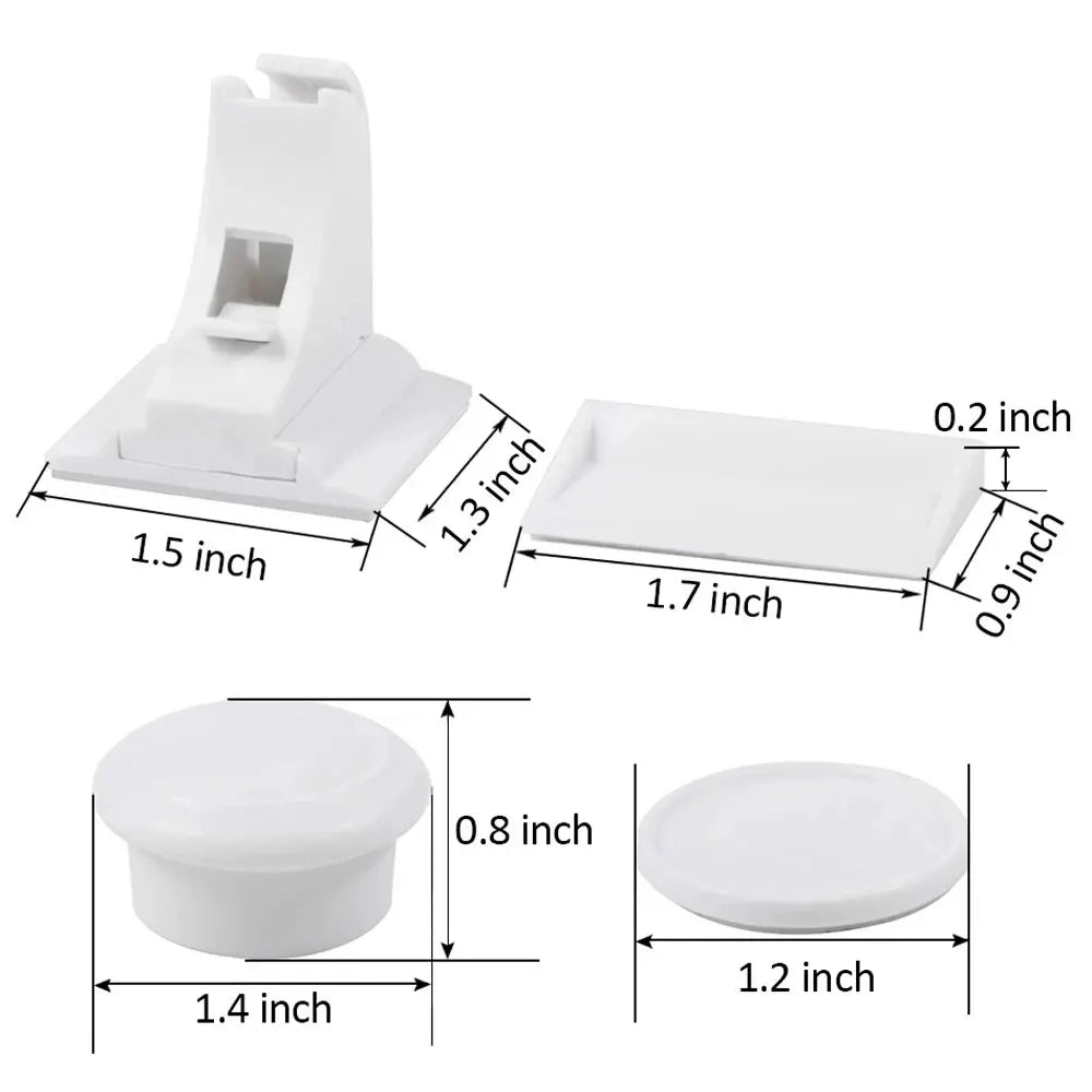 Stay-Open Invisible Magnetic Cabinet Locks | 4-Pack No-Drill Set