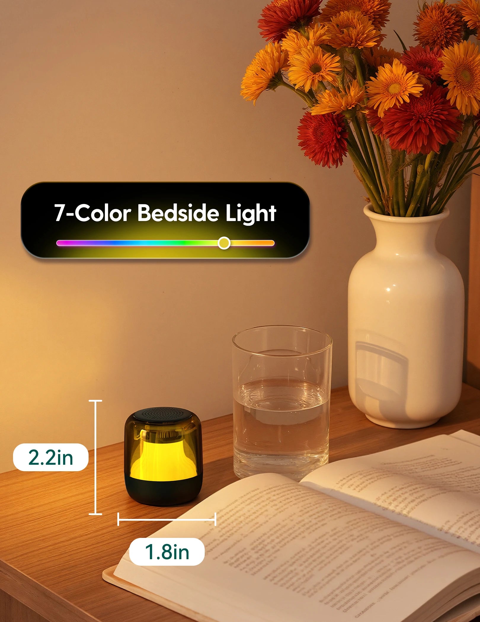 Pocket Glow White Noise Sound Machine LED Night Light & Relaxing Audio | Babelio