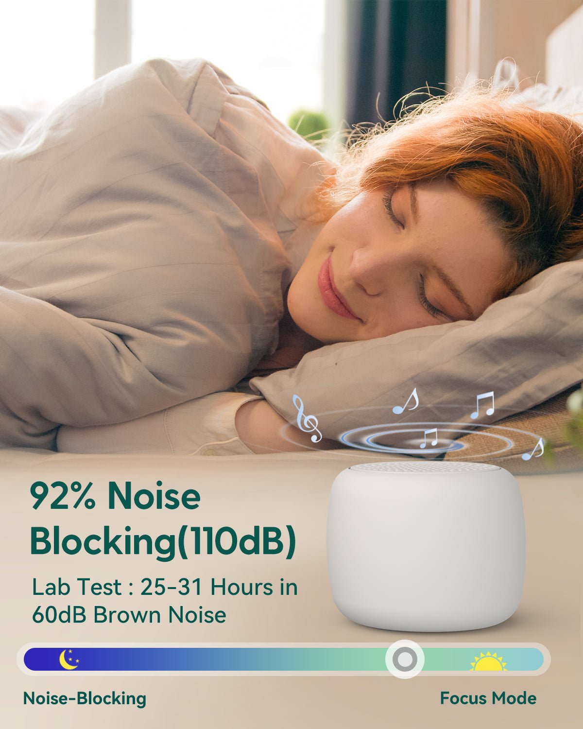 Babelio Pocket Mini White Noise Machine For Sleep & Relaxation - babeliobaby - White - 