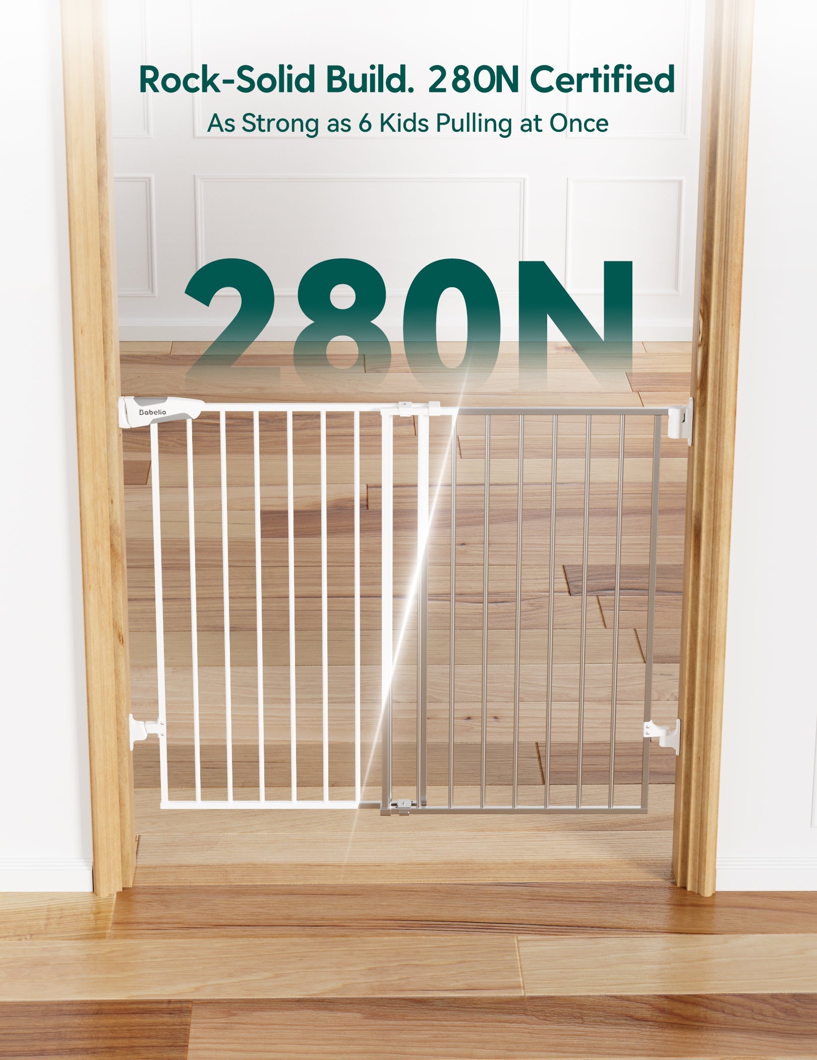 Boundless B17 | Hardware Mounted Baby Gates for Stairs (26-55")