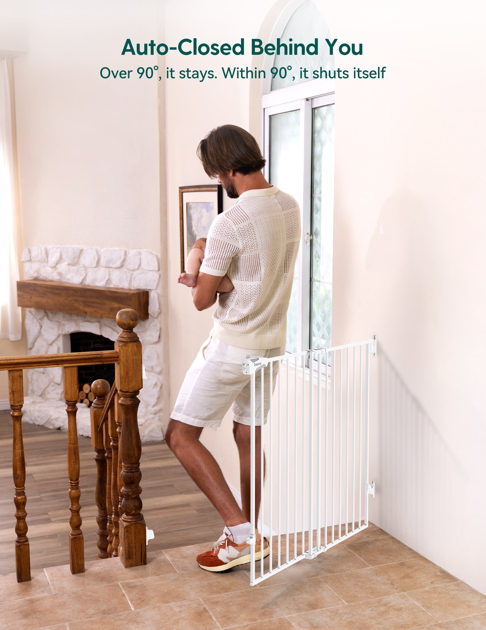 Boundless B17 | Hardware Mounted Baby Gates for Stairs (26-55")