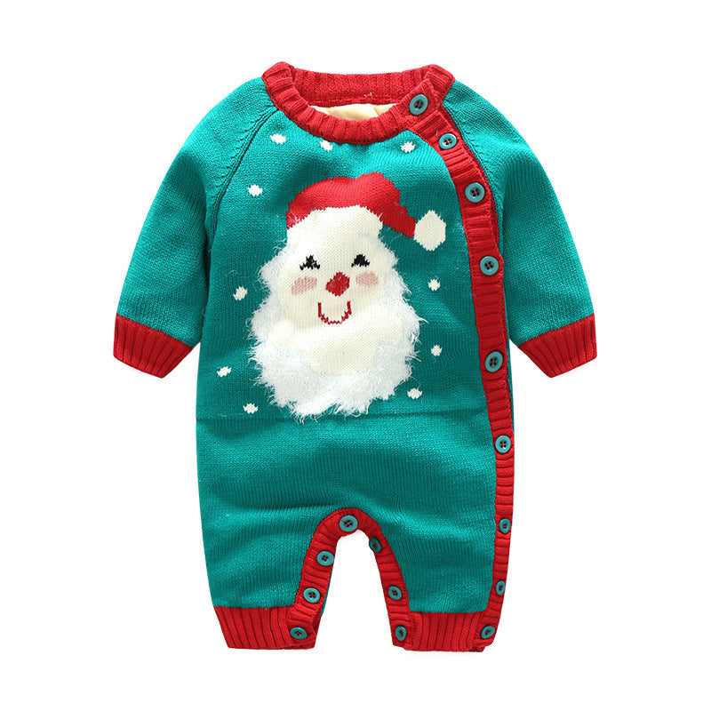 Tiny Cuddling Newborn Baby Clothes Baby Crawling Clothes Thickening Out Baby Harness