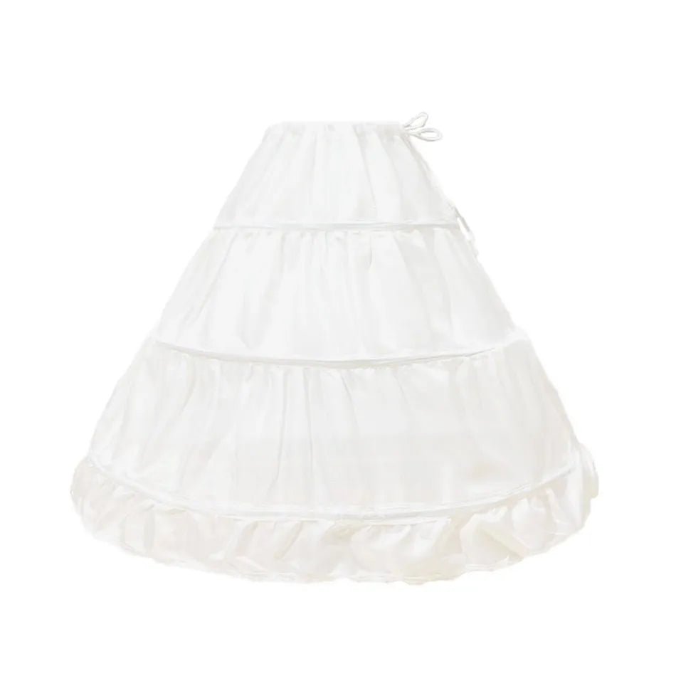 Enchanted Blue Princess Dress for Girls — Tulle, Embroidery & Sequins, Party Costume - babeliobaby - Petticoat Only - Size 110