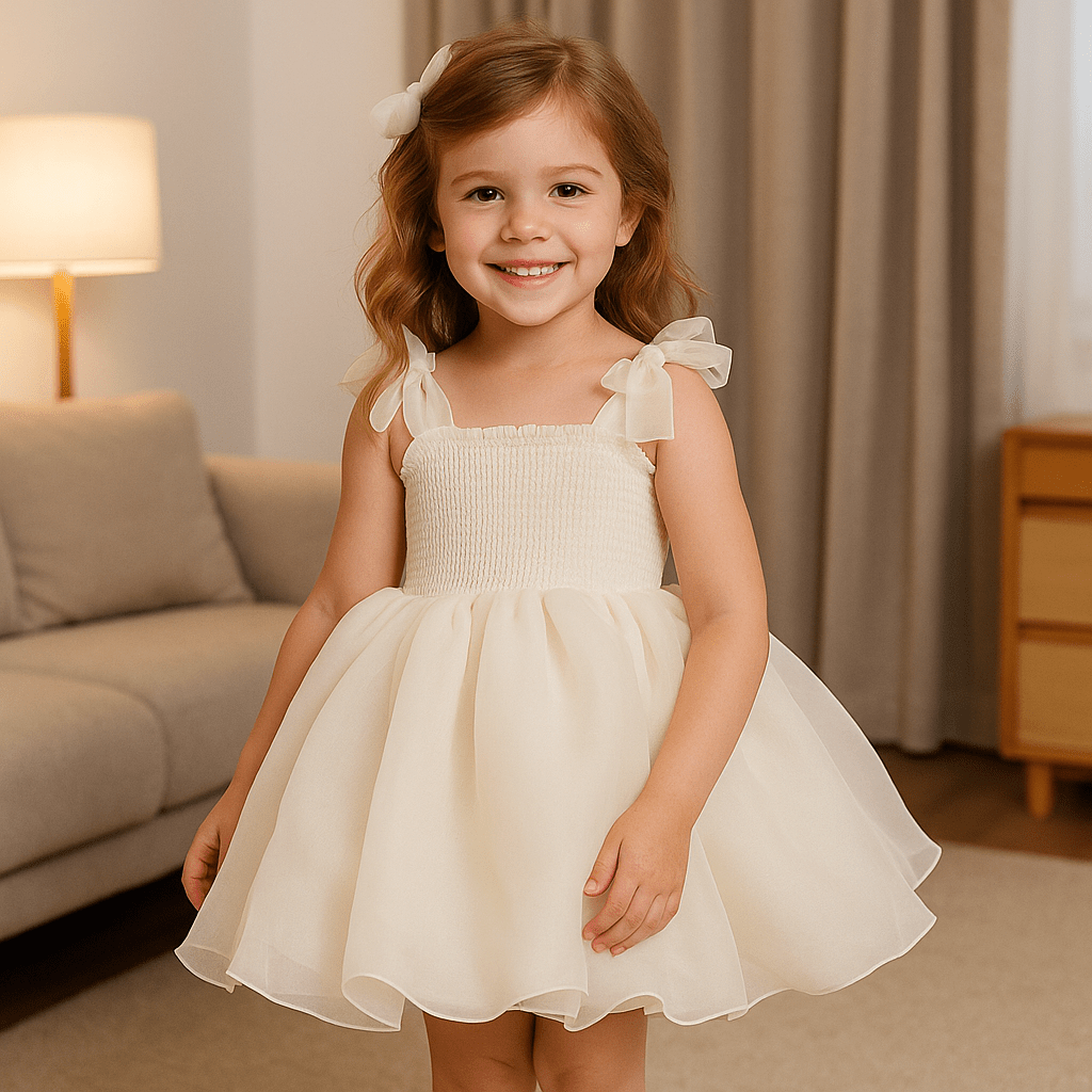 Girls Summer Dress — Sling Fluffy Princess Dress for Toddlers & Kids