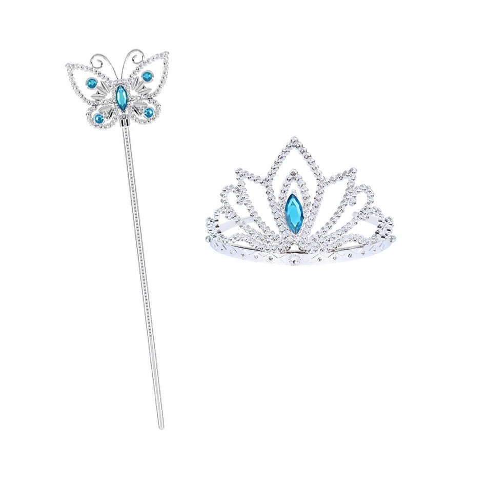 Ice Princess Dress for Girls — Snowflake Costume Gown | Party & Halloween - babeliobaby - Elsa Dress - 2T(Tag 100)