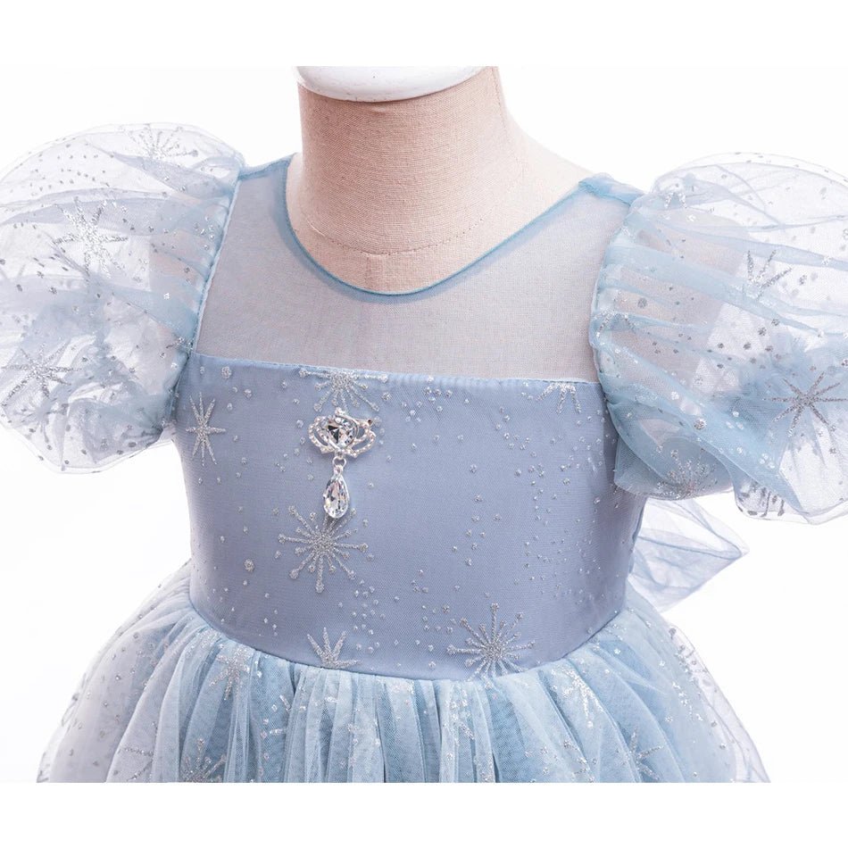 Ice Princess Dress for Girls — Snowflake Costume Gown | Party & Halloween - babeliobaby - Elsa Dress - 2T(Tag 100)