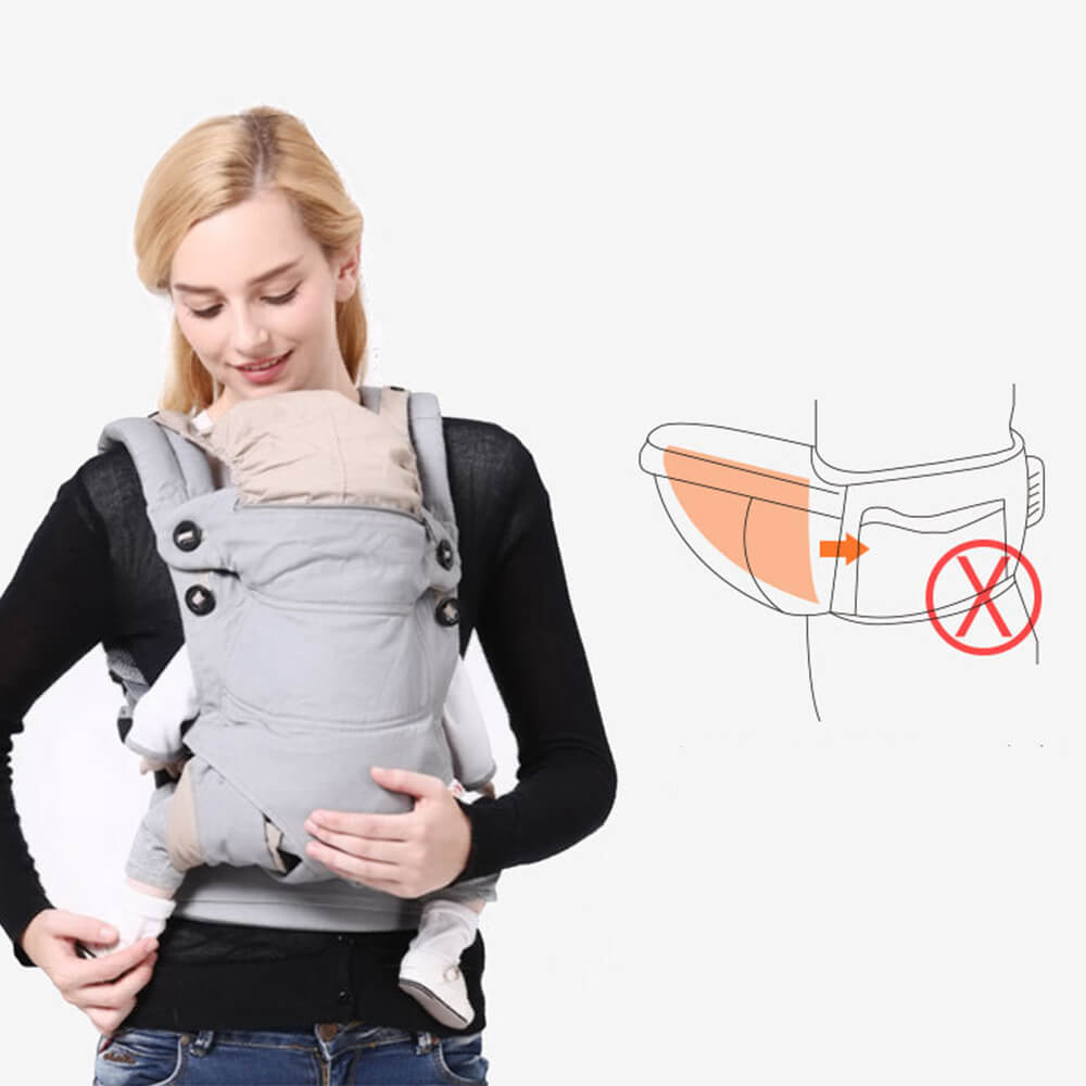 LulliNini Breathable Multi - Season Baby Carrier - Easy - to - Use Shoulder Wrap for Infants and Toddlers - babeliobaby - Gray - Breathable
